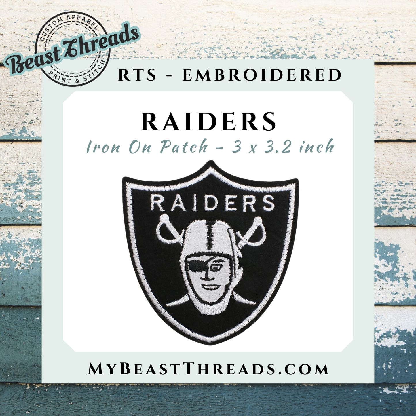 Raiders Embroidered Patch- RTS