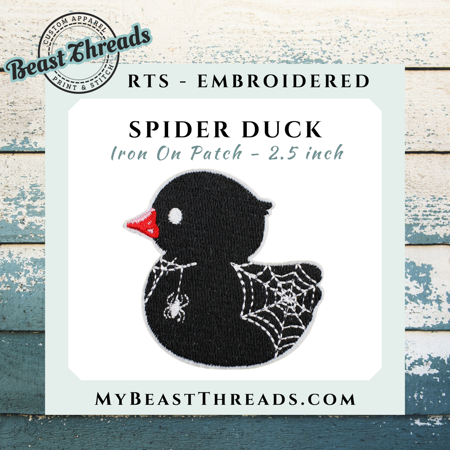 Spider Duck Embroidered Patch