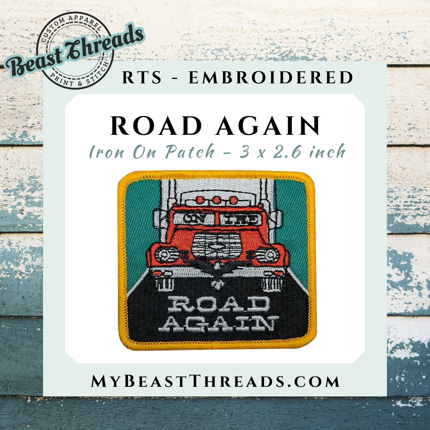 Road Again Embroidered Patch- RTS
