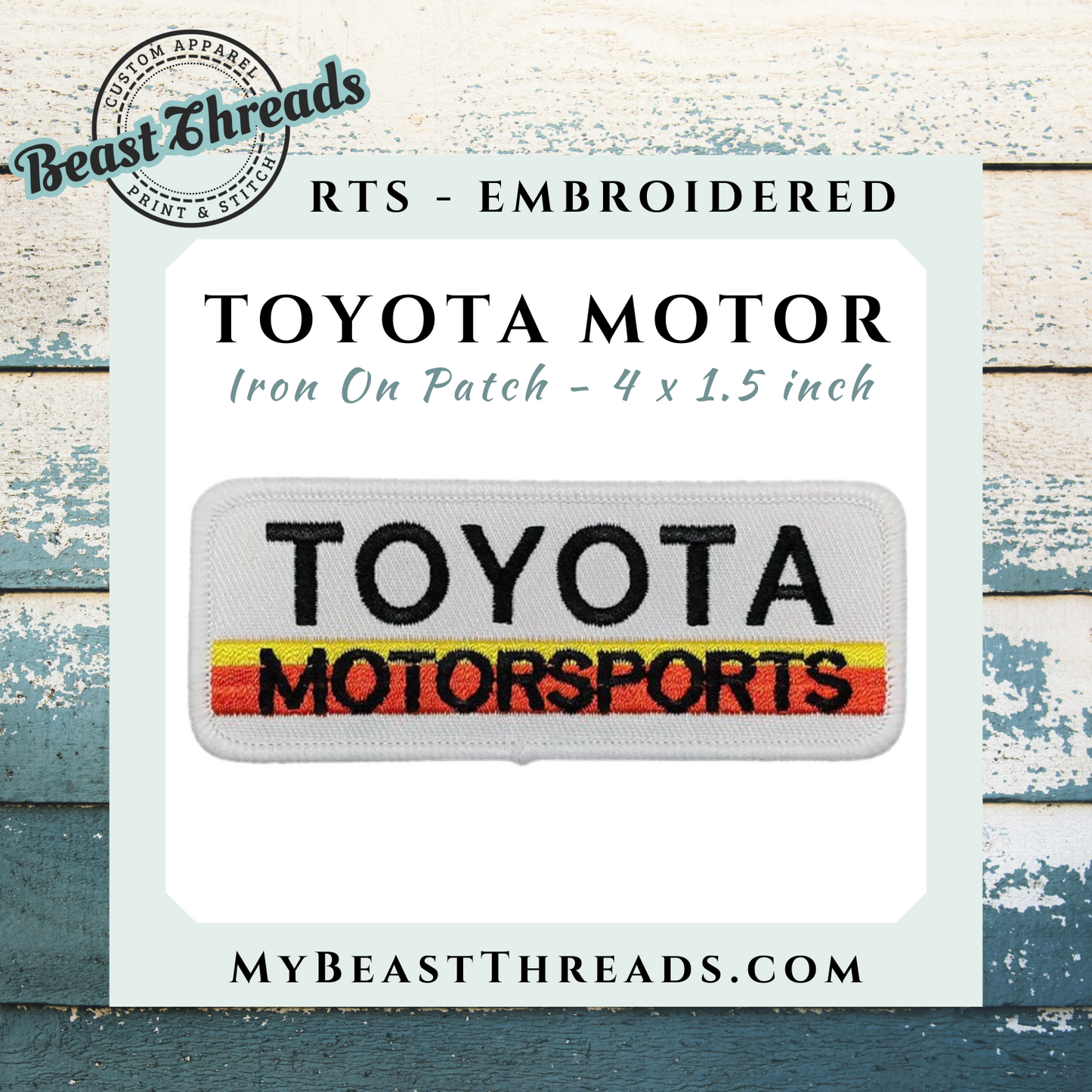 Toyota Motosports OG Embroidered Patch- RTS