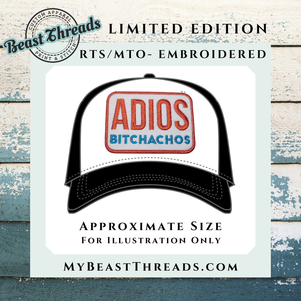 Adios Bitchachos Embroidered Patch - RTS/MTO