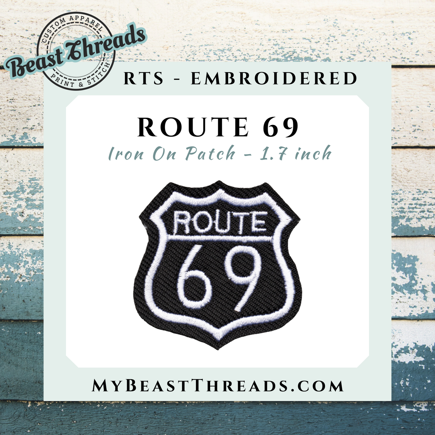 Route 69 Embroidered Patch- RTS