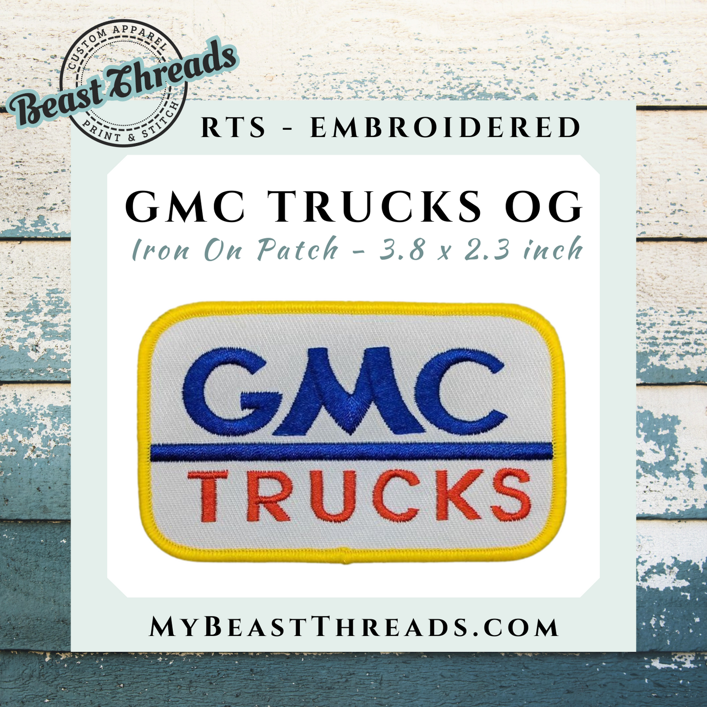 GMC Trucks OG Embroidered Patch- RTS
