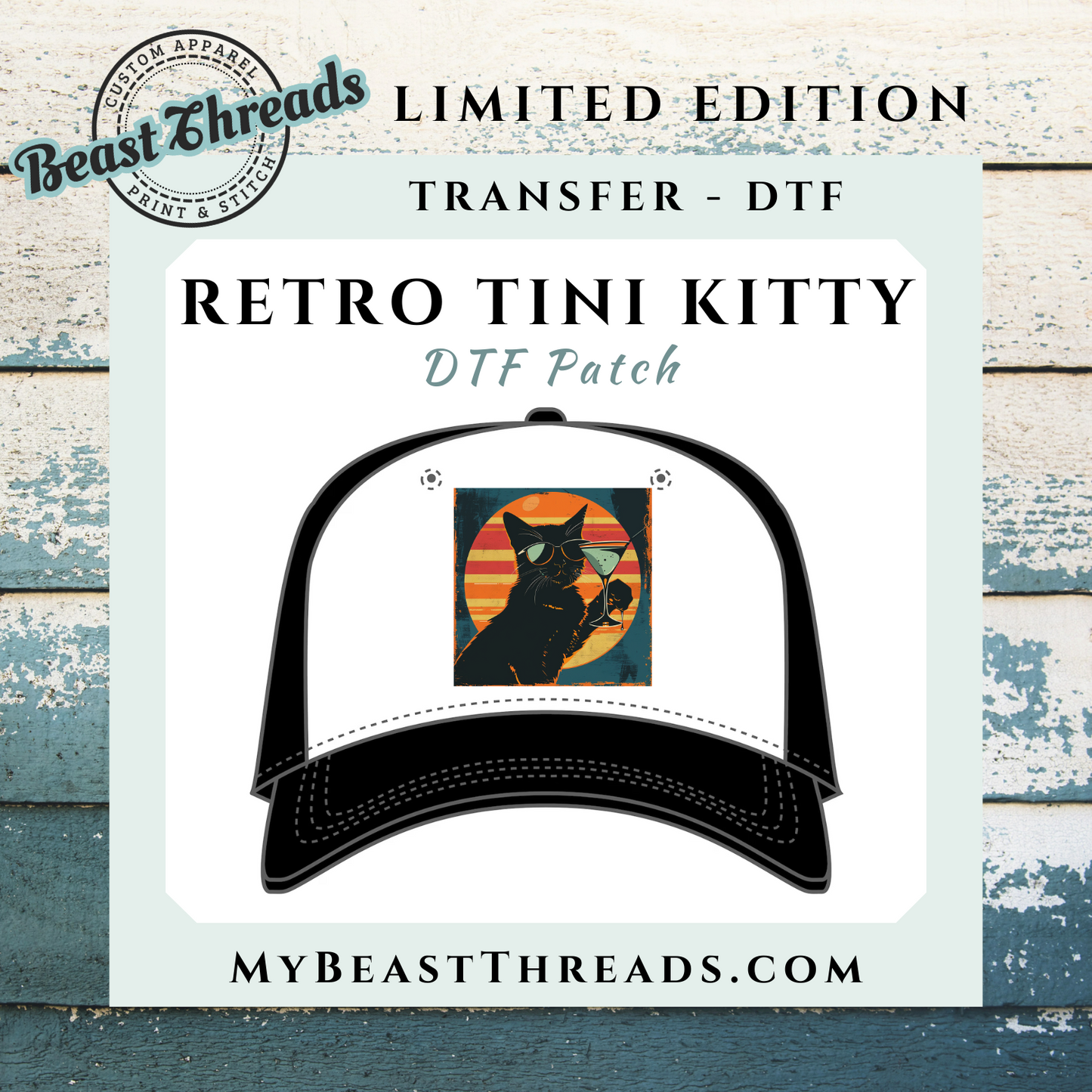 Retro Tini Kitty DTF Patch - RTS/MTO