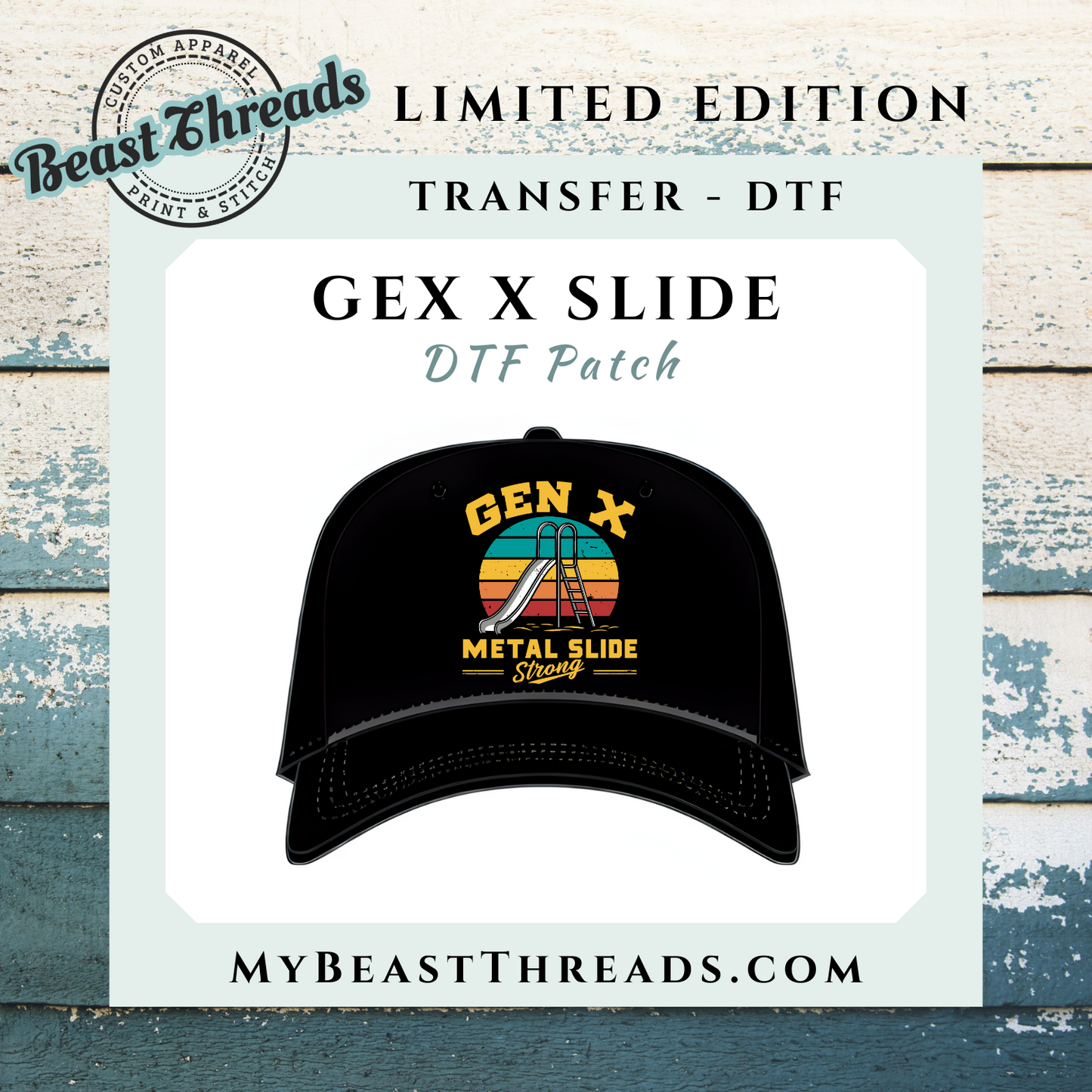 Gen X Metal Slide DTF Patch - RTS/MTO