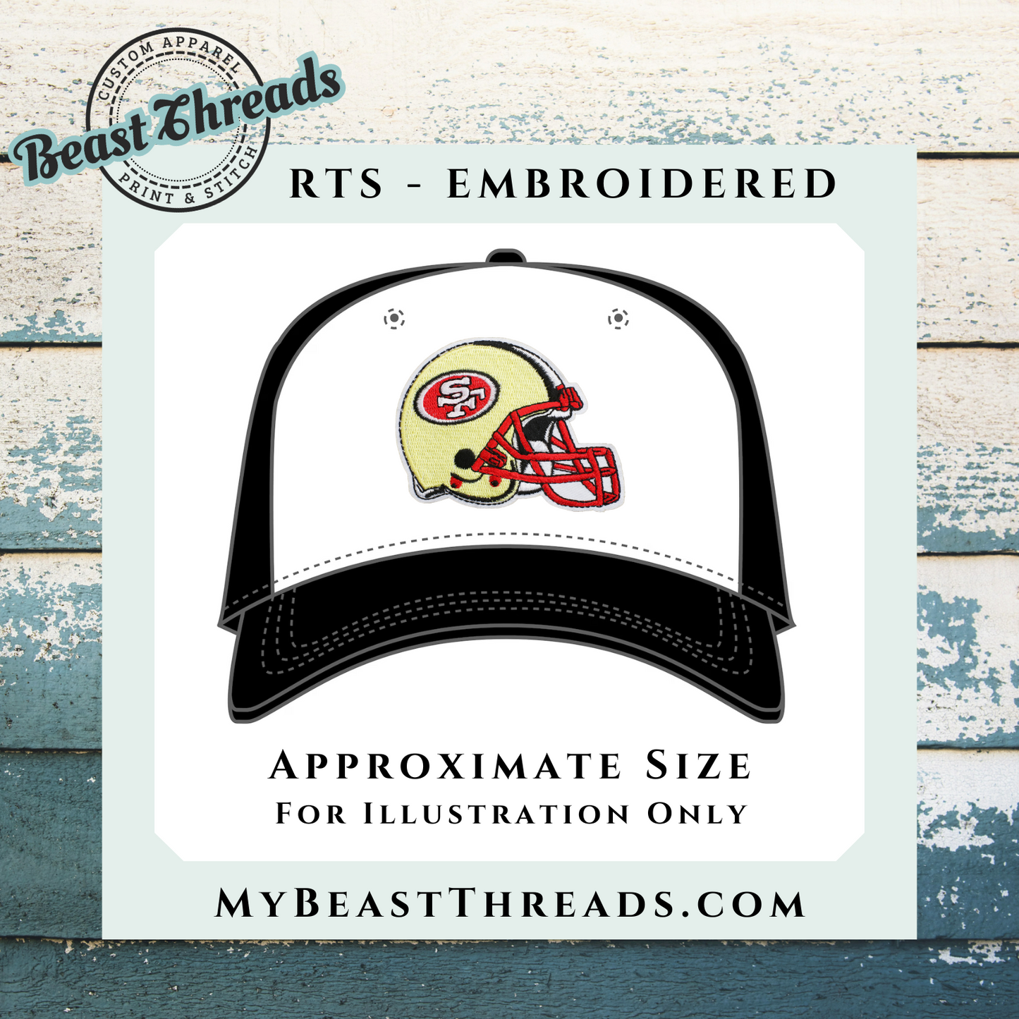 49ers Helmet Embroidered Patch- RTS