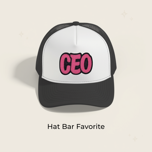 CEO Pink Embroidered Patch