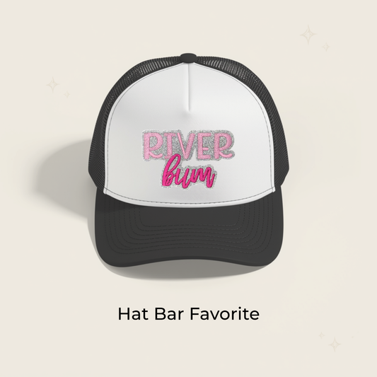 River Bum Glitter Embroidered Patch