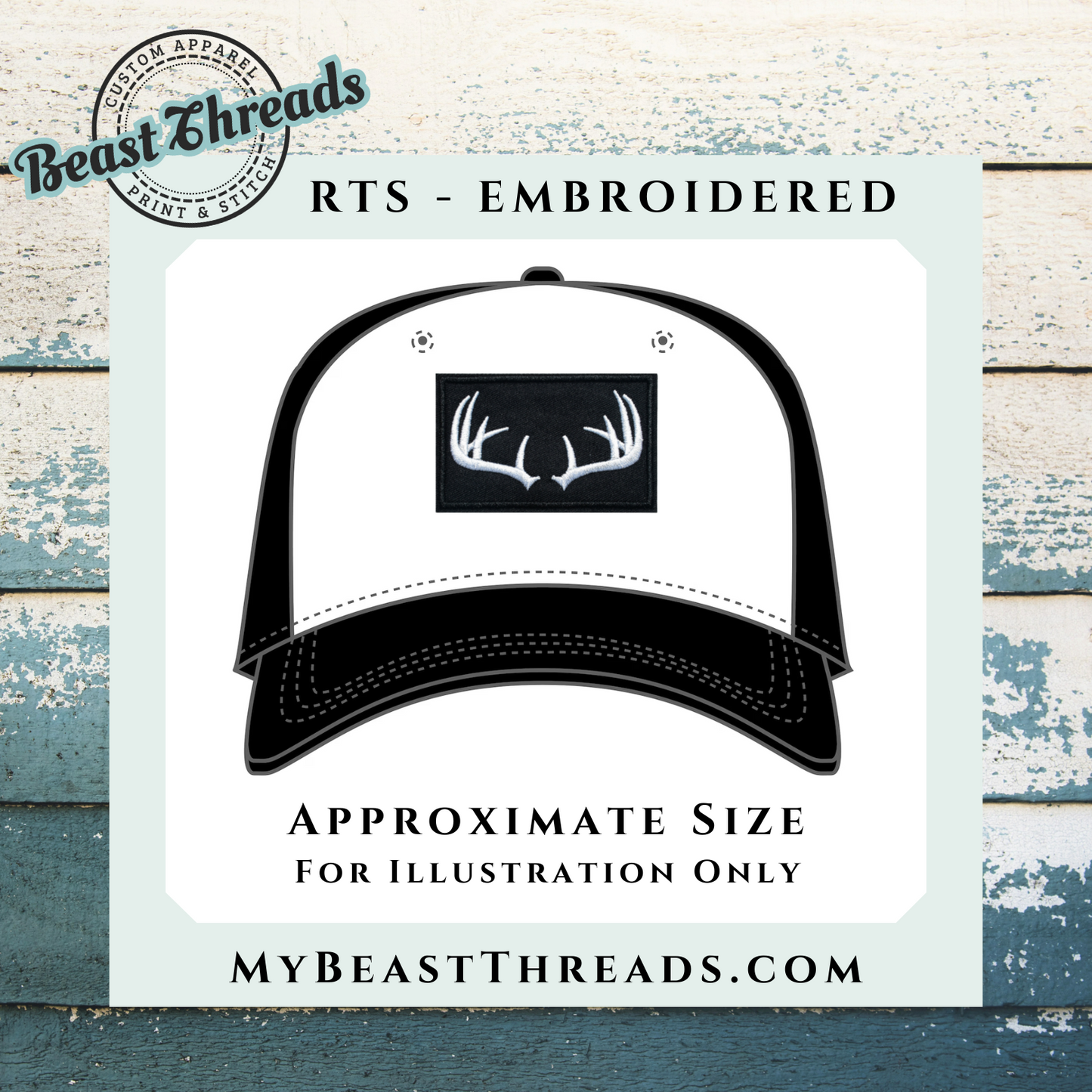 Deer Antlers Embroidered Patch- RTS