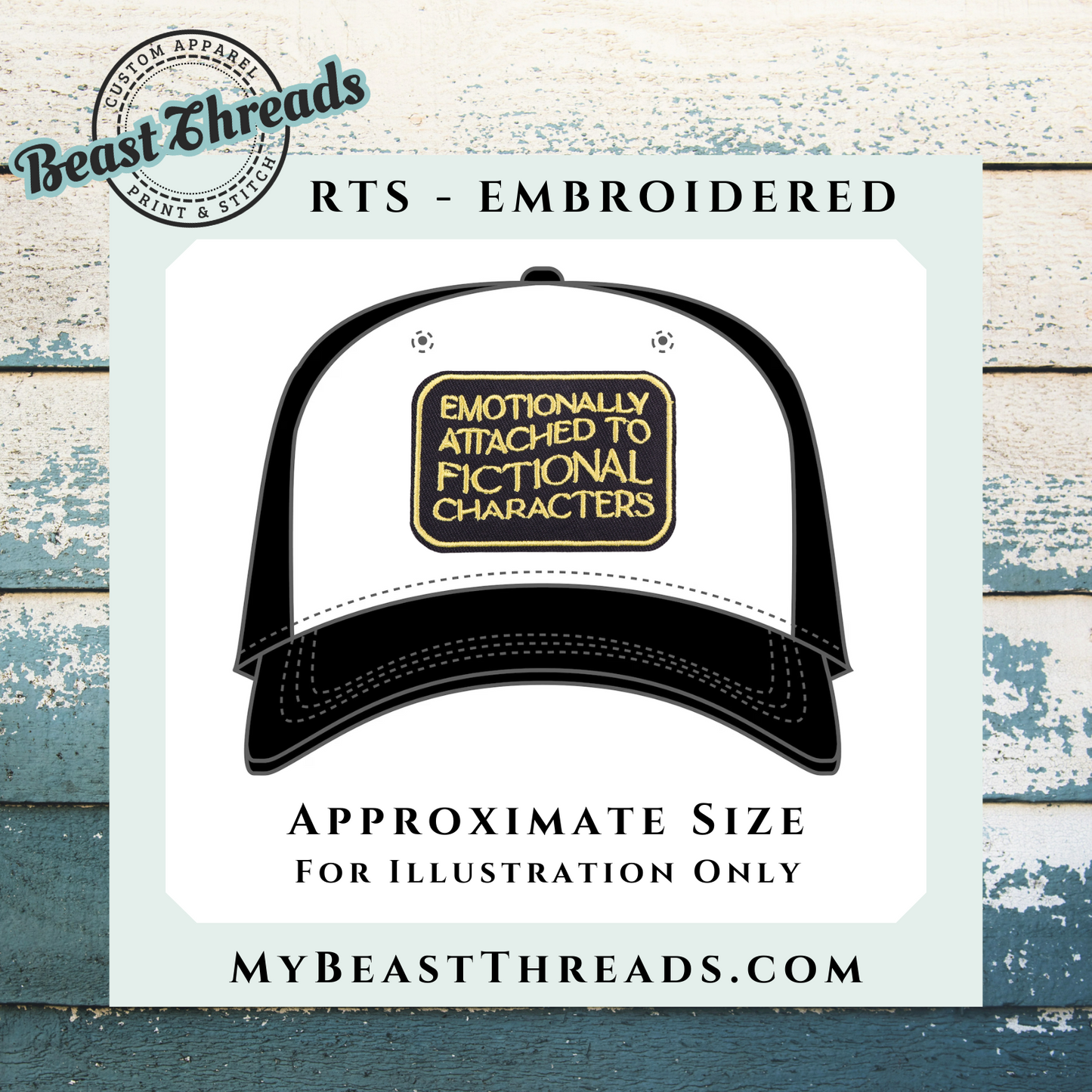 Attached to Fictional Character Embroidered Patch- RTS