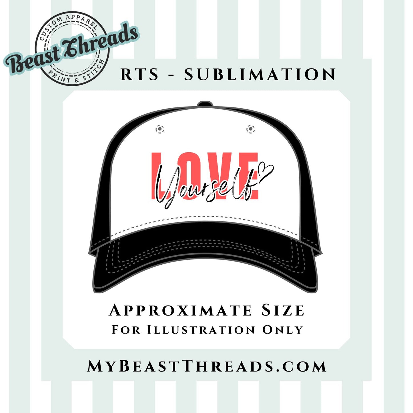 Love Yourself Coral Sublimation Transfer - RTS