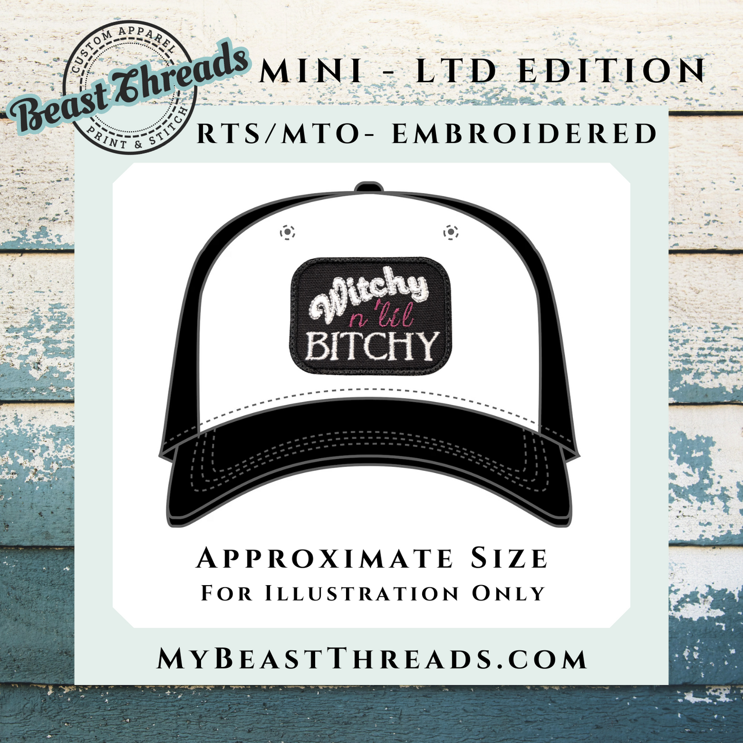 Witchy n lil Bitchy Embroidered Patch - RTS/MTO