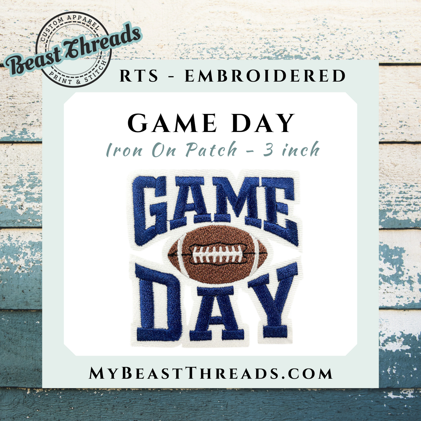 Game Day Embroidered Patch- RTS