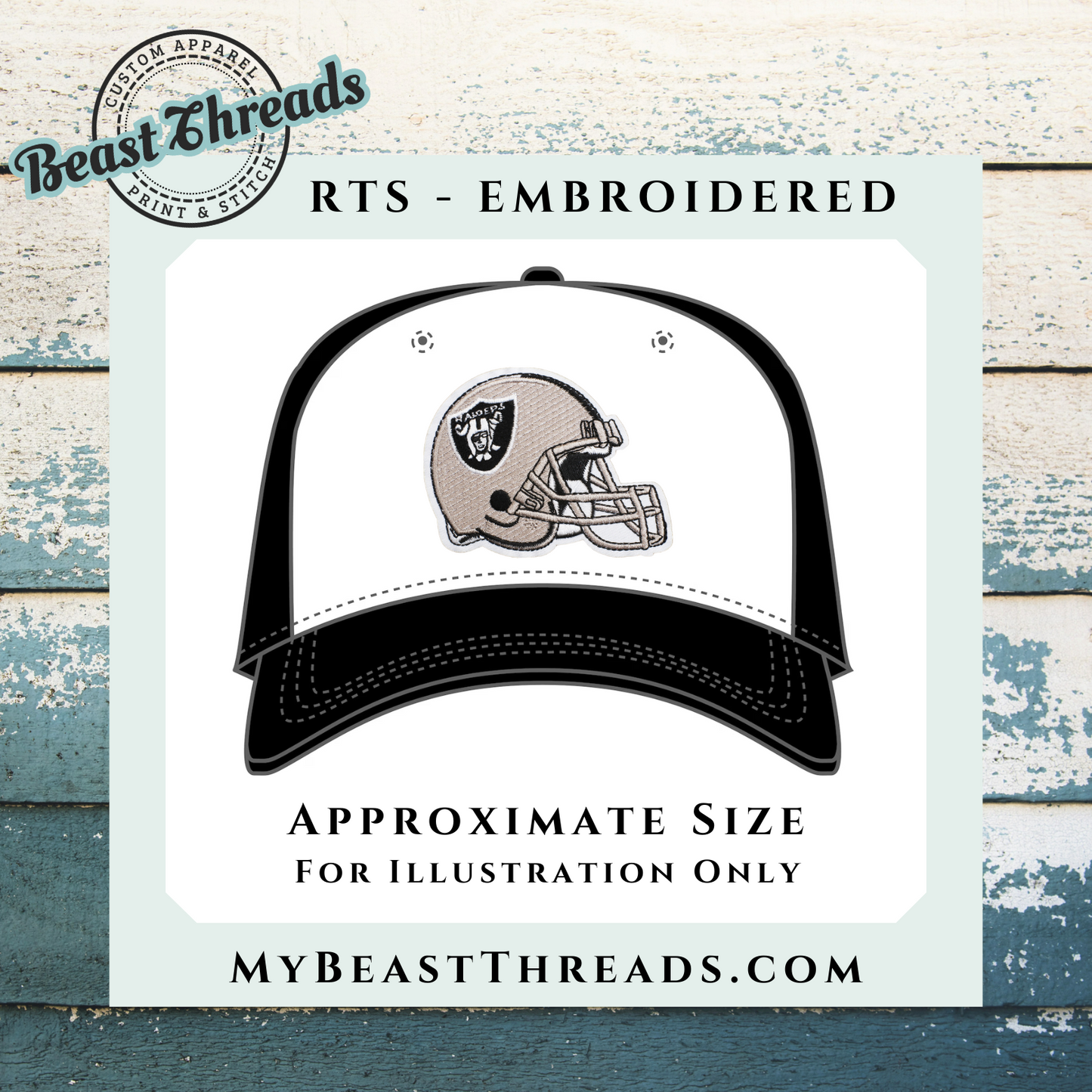 Raiders Helmet Embroidered Patch- RTS