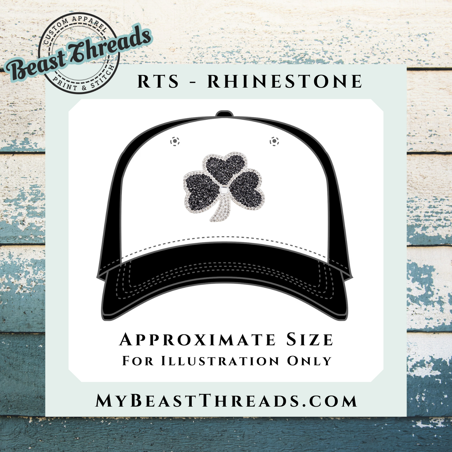 Black Clover Rhinestone Patch- RTS