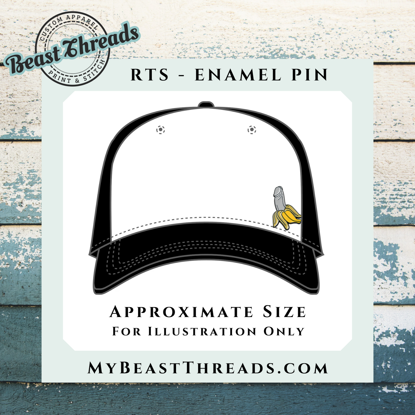 Banana "D" Enamel Pin