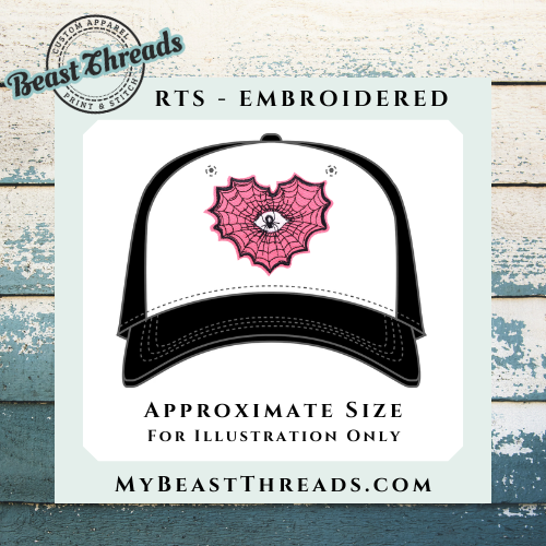 Spider Heart Embroidered Patch - RTS