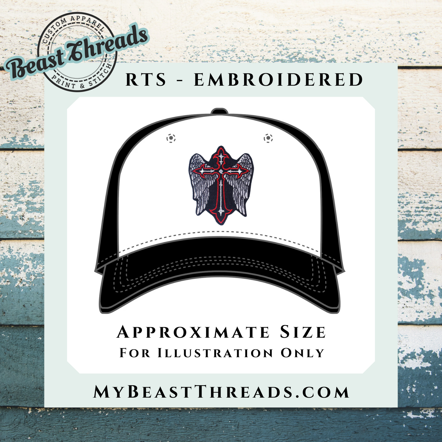 Angel Cross Embroidered Patch