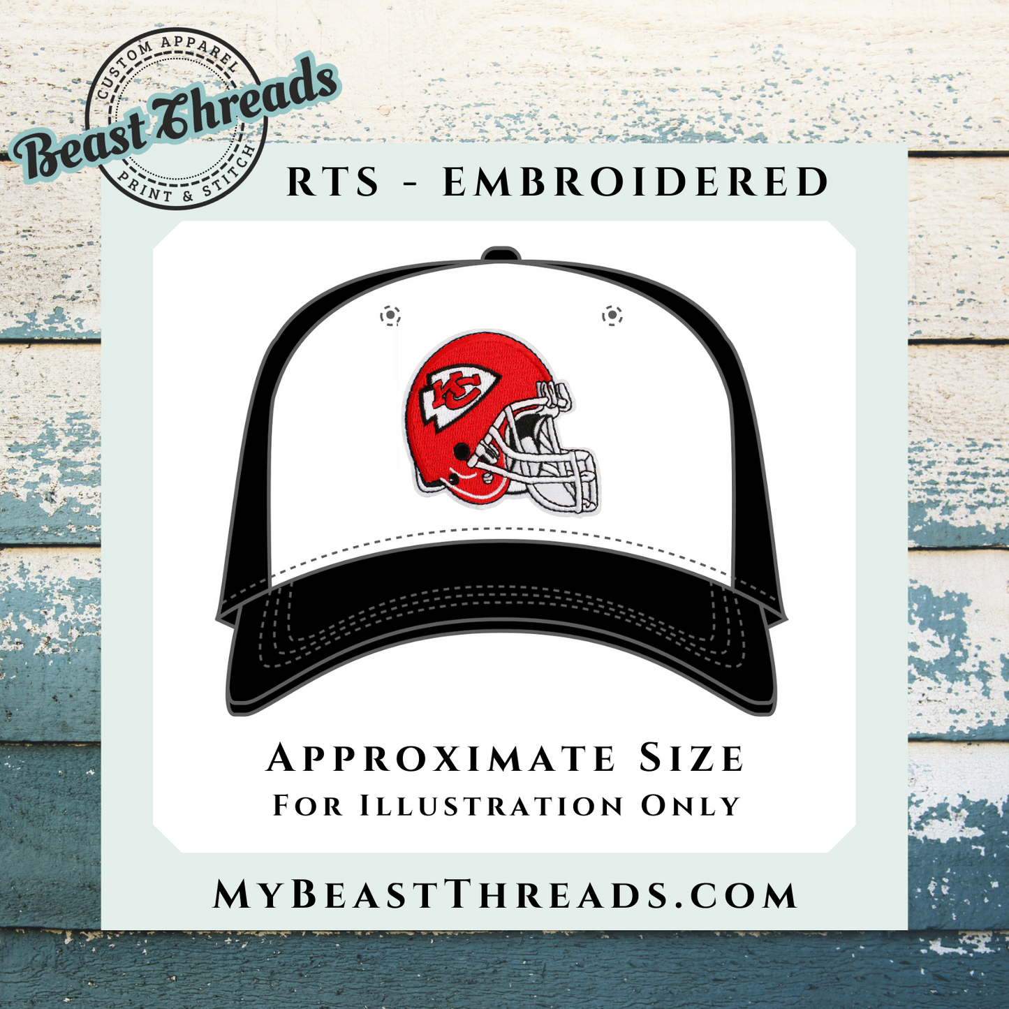 KC Helmet Embroidered Patch- RTS
