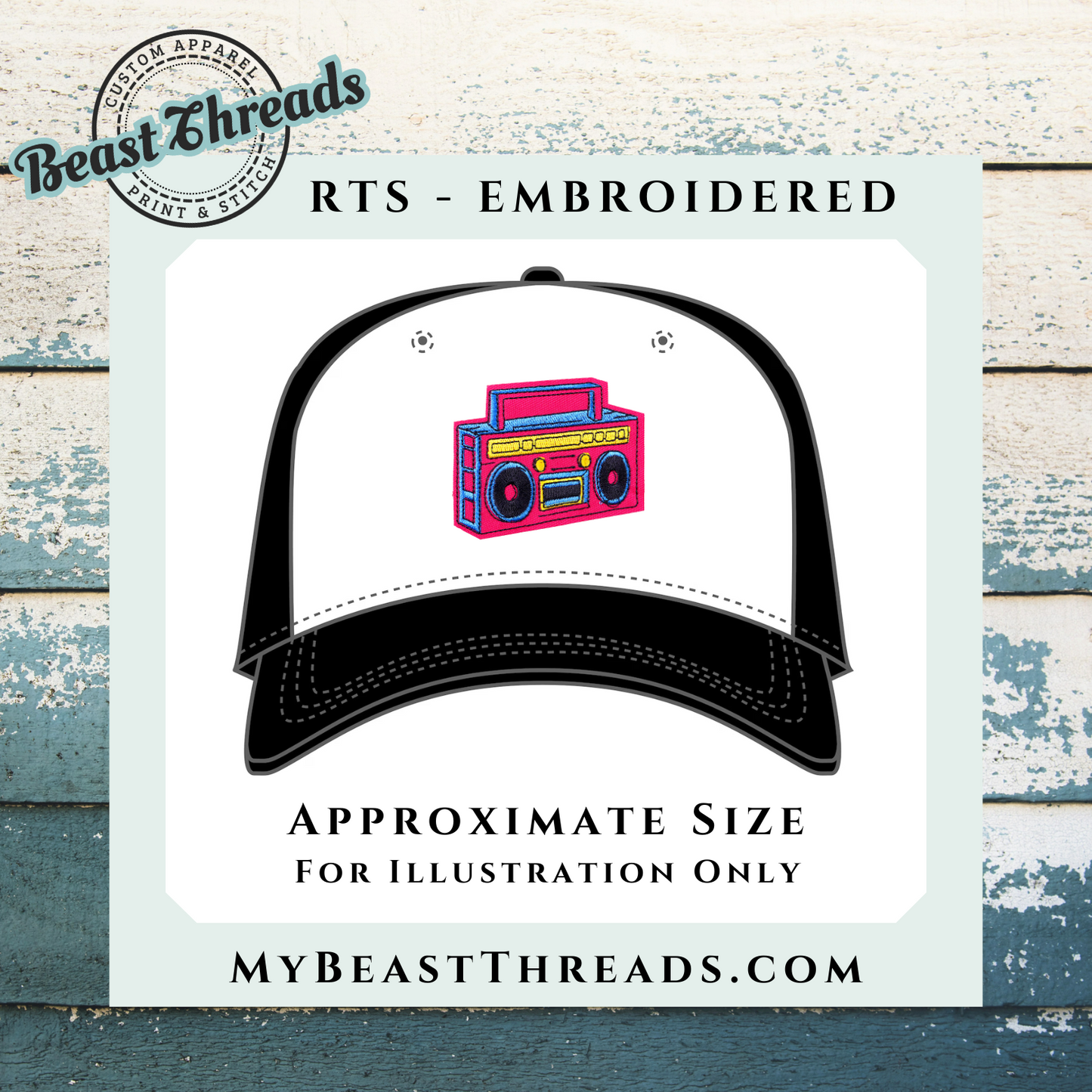 Boom Box Embroidered Patch- RTS