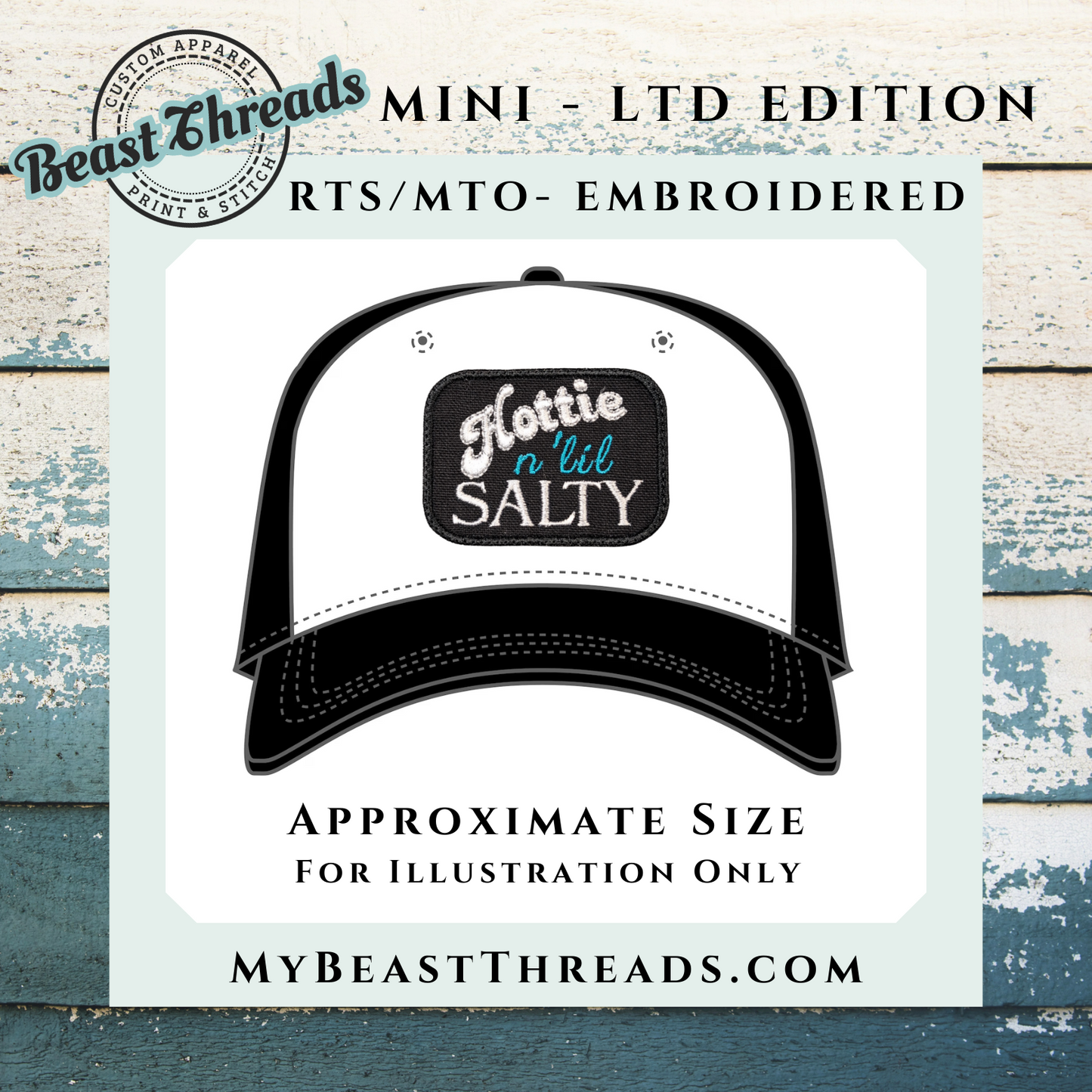 Hottie n lil Salty Embroidered Patch - RTS/MTO