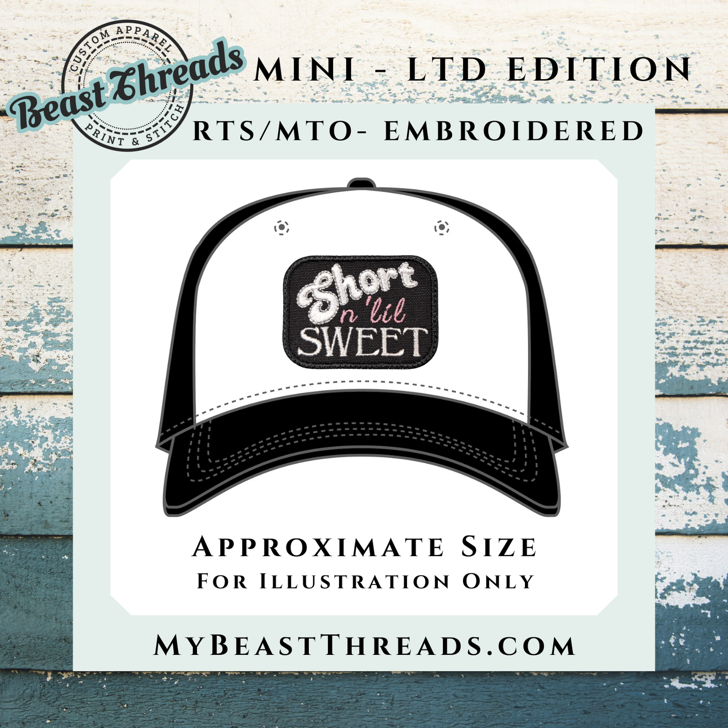 Short n lil Sweet Embroidered Patch - RTS/MTO