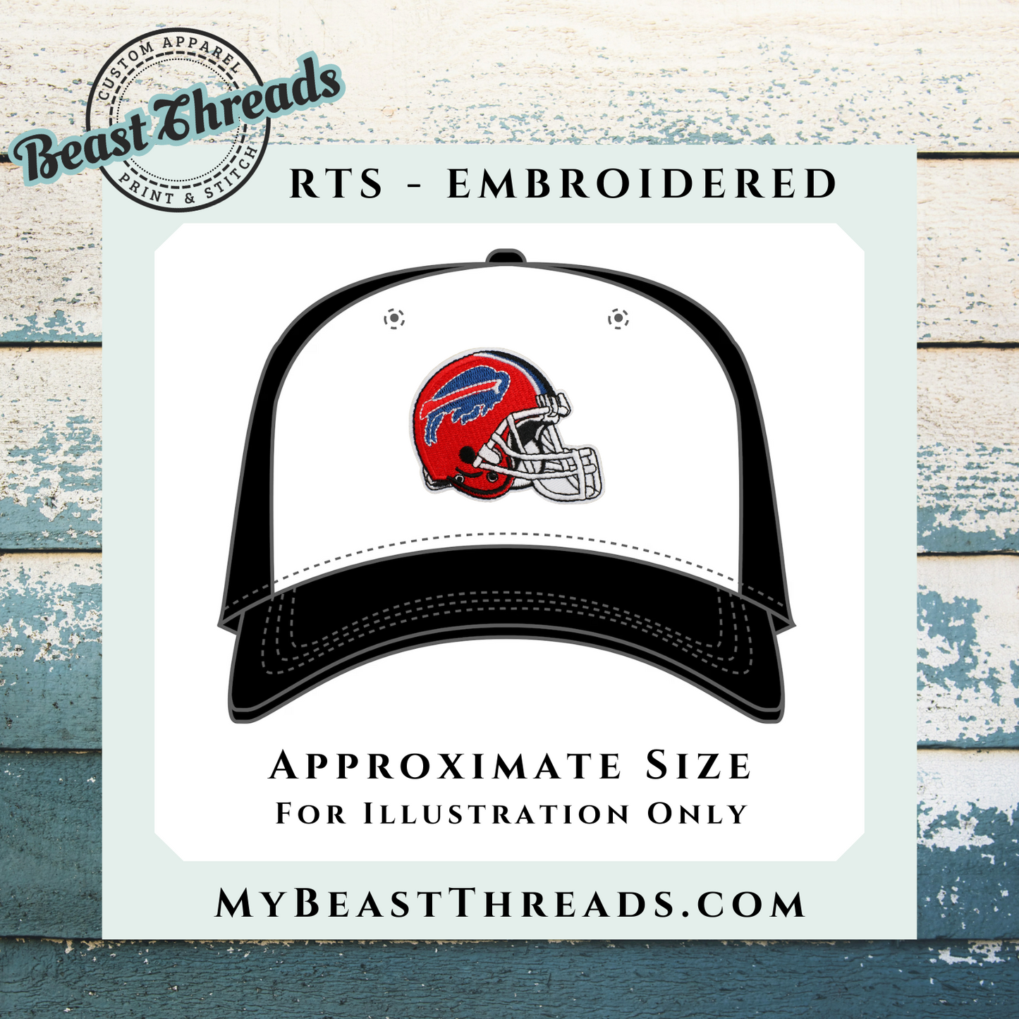 Bills Helmet Embroidered Patch- RTS