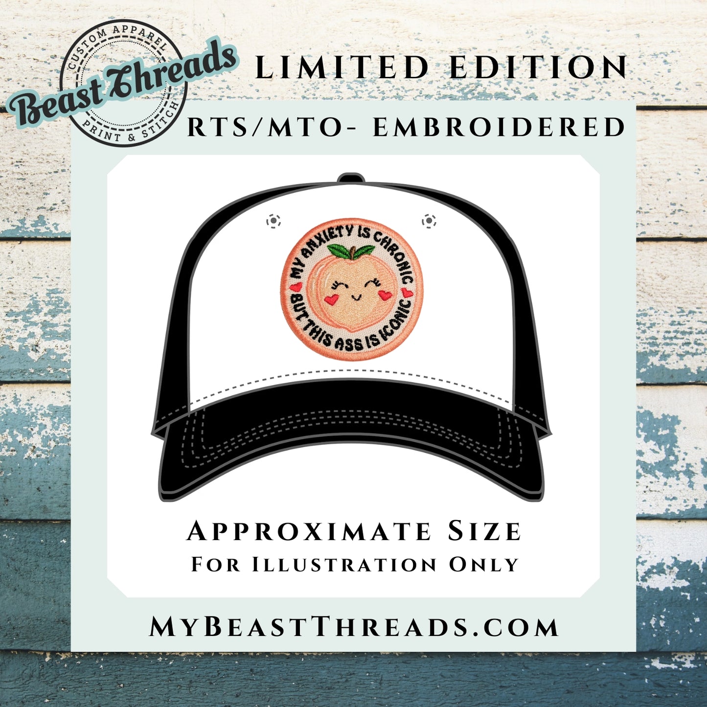 Anxiety is Chronic... Embroidered Patch - RTS/MTO