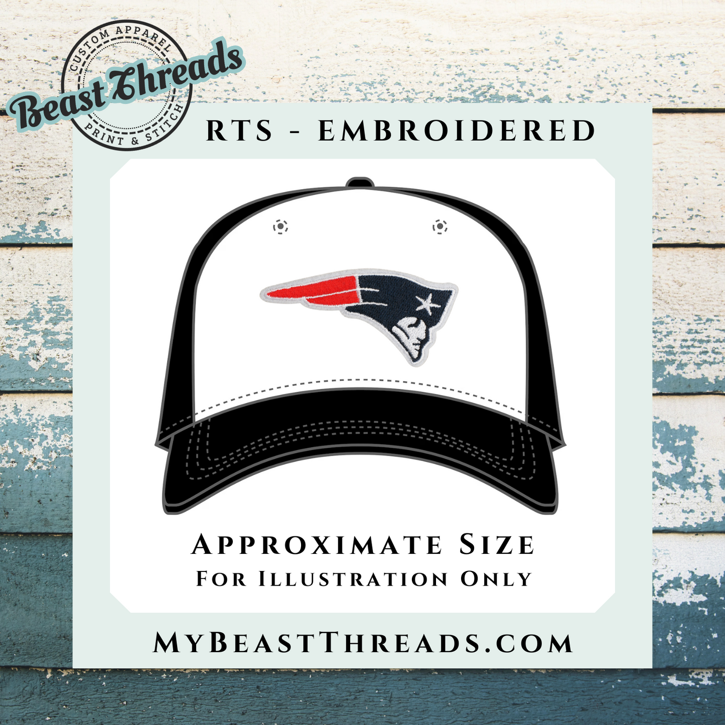 NE Patriots Embroidered Patch- RTS
