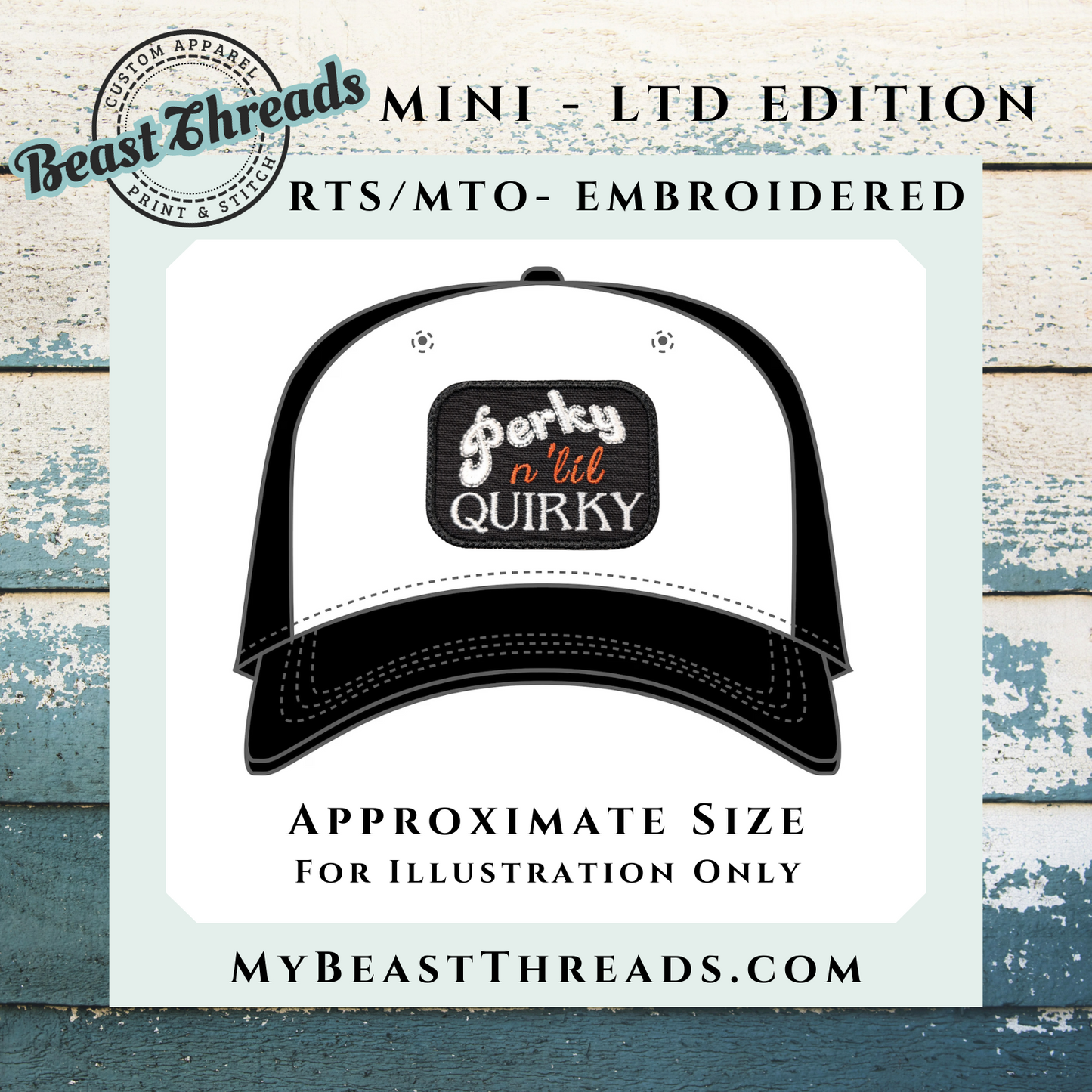 Perky n lil Quirky Embroidered Patch - RTS/MTO