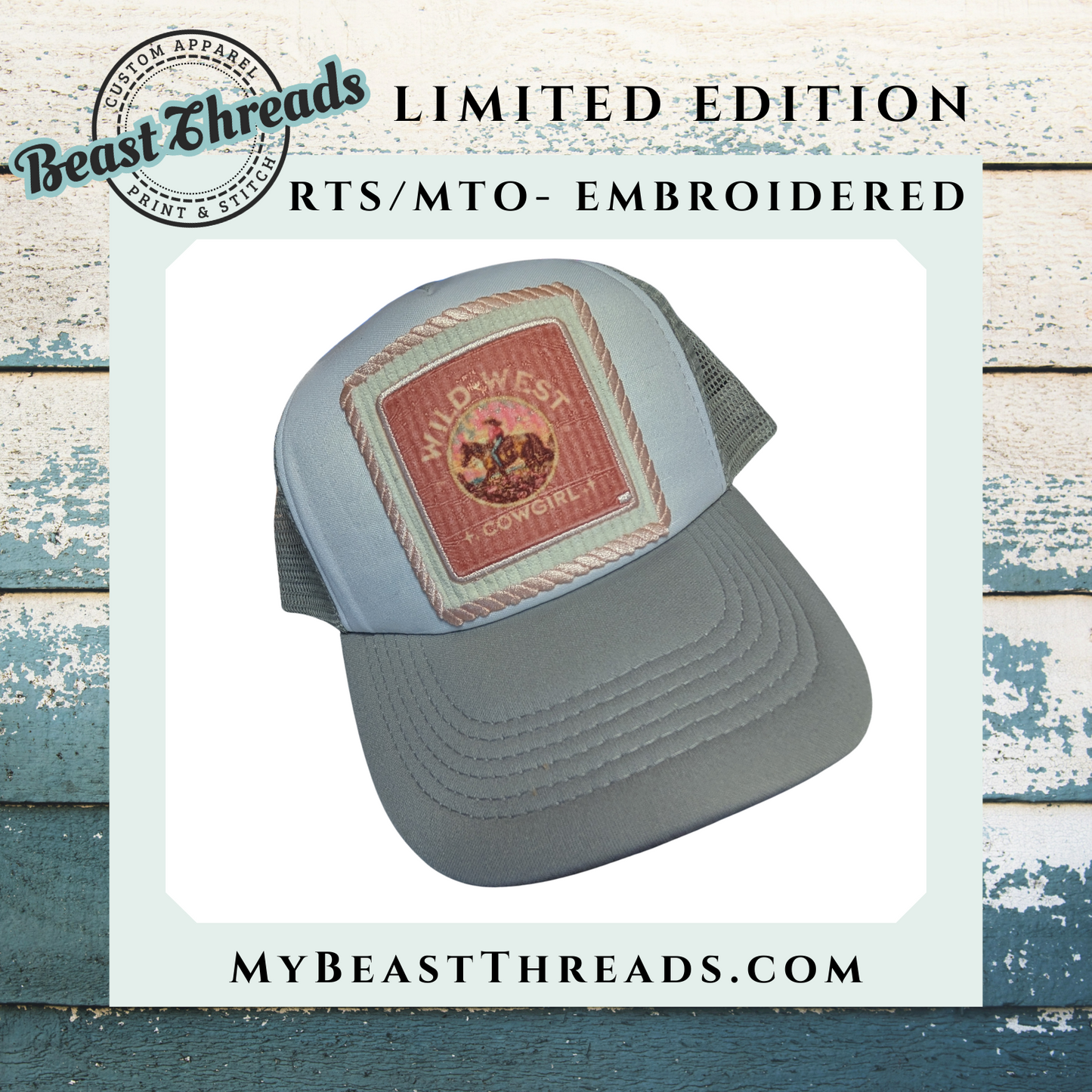 Wild West Cowgirl Embroidered Patch - RTS/MTO