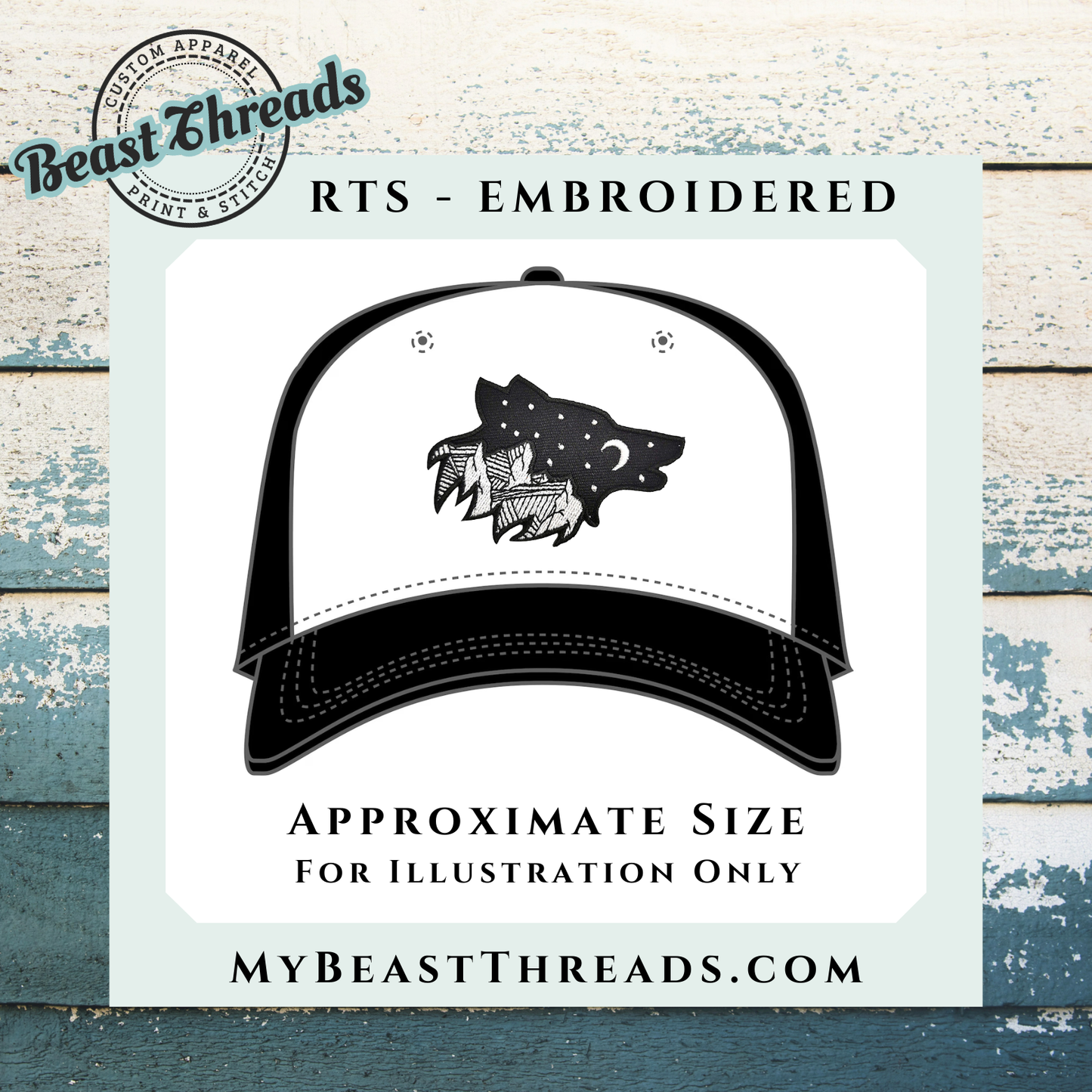 Wolf Starlight Embroidered Patch- RTS