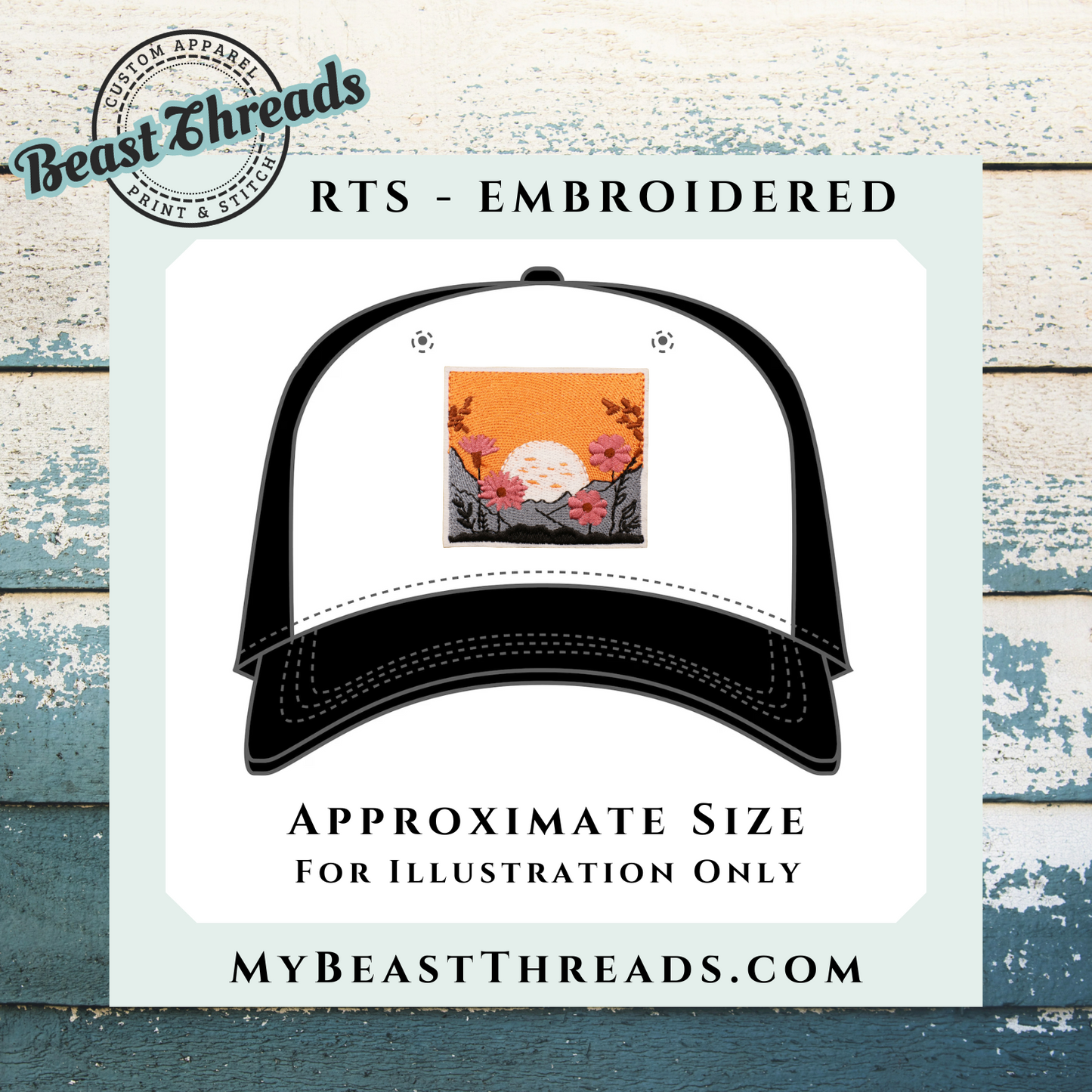 Boho Sunset Embroidered Patch- RTS