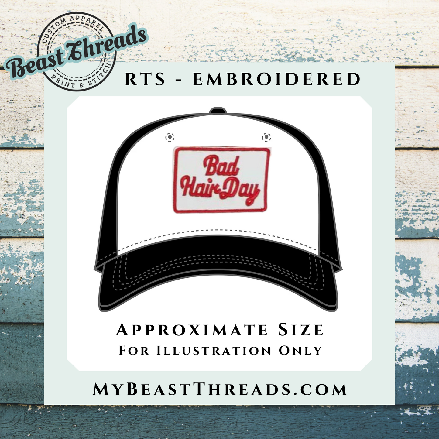 Bad Hair Day Embroidered Patch- RTS