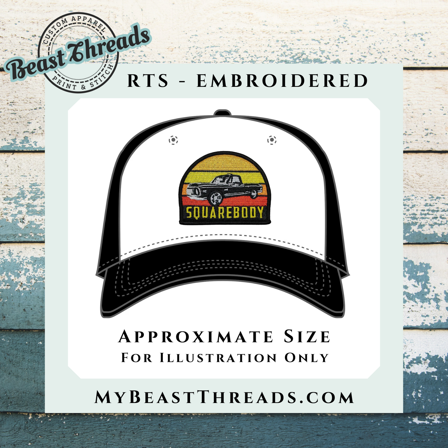 Square Body 2 Embroidered Patch- RTS