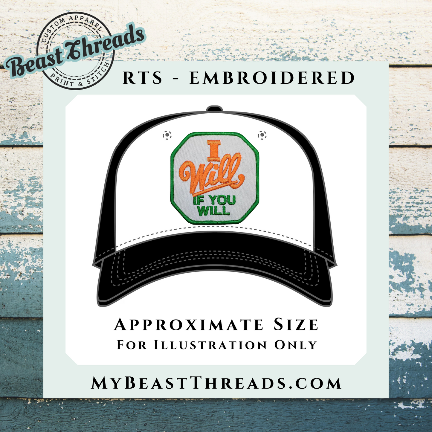 I Will if U Will Embroidered Patch- RTS