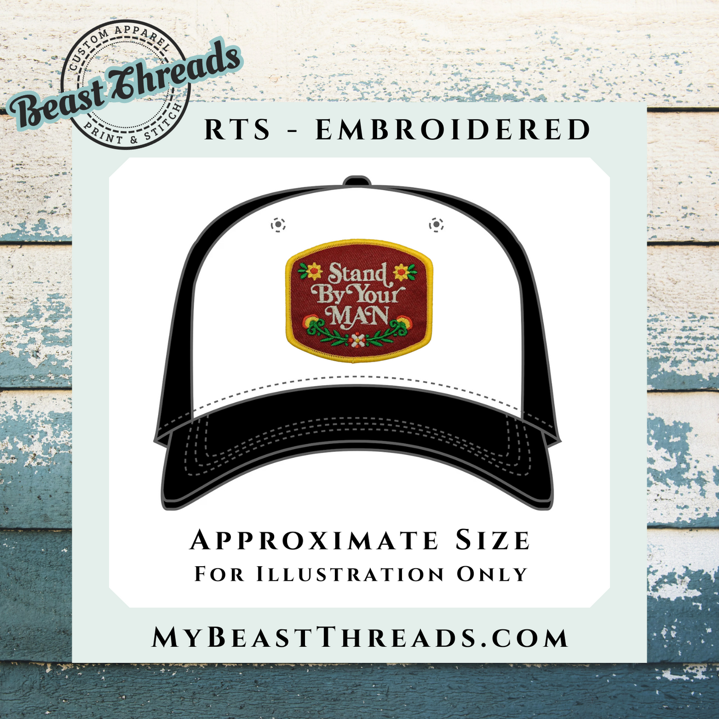 Stand By Your Man Embroidered Patch- RTS