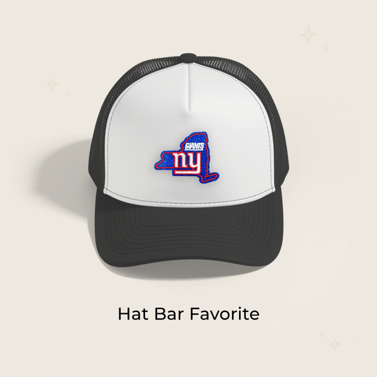 New York Giants State Glitter Embroidered Patch