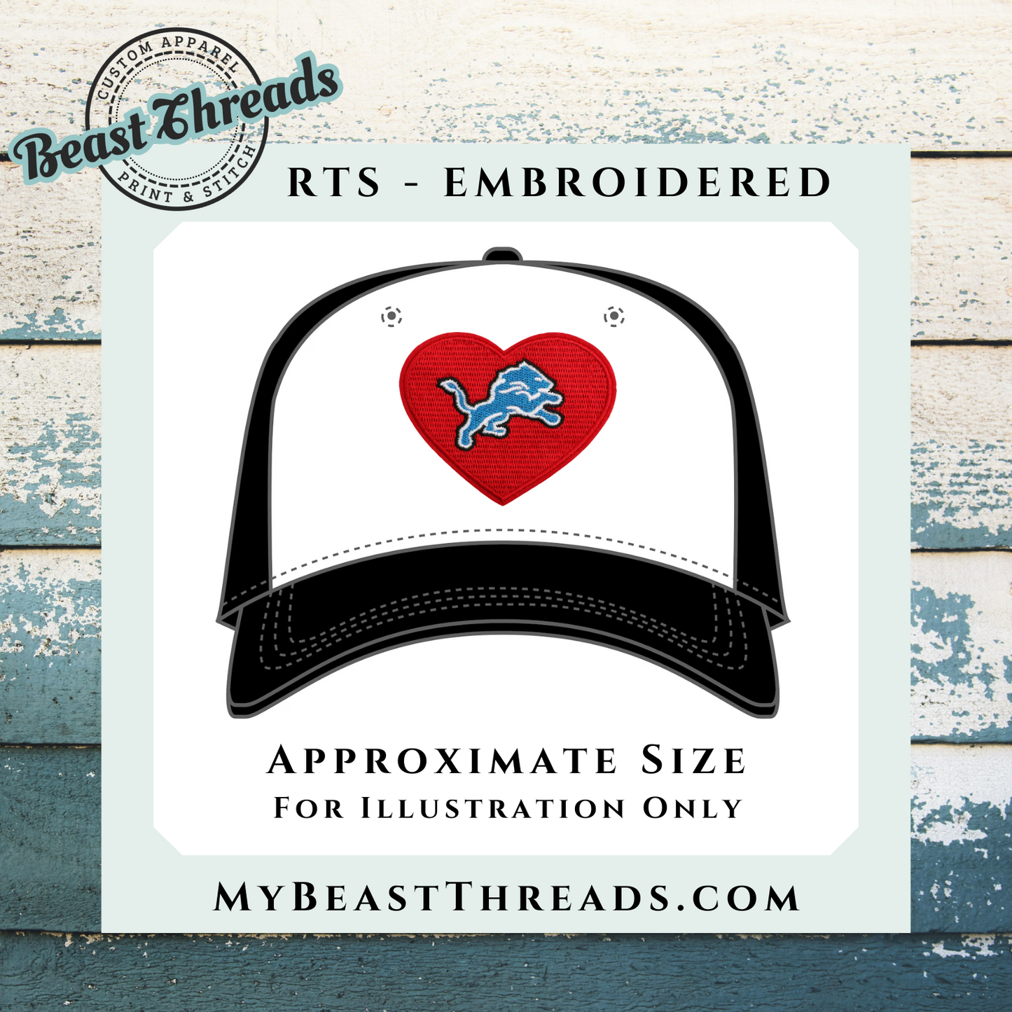 Lion Heart Embroidered Patch- RTS