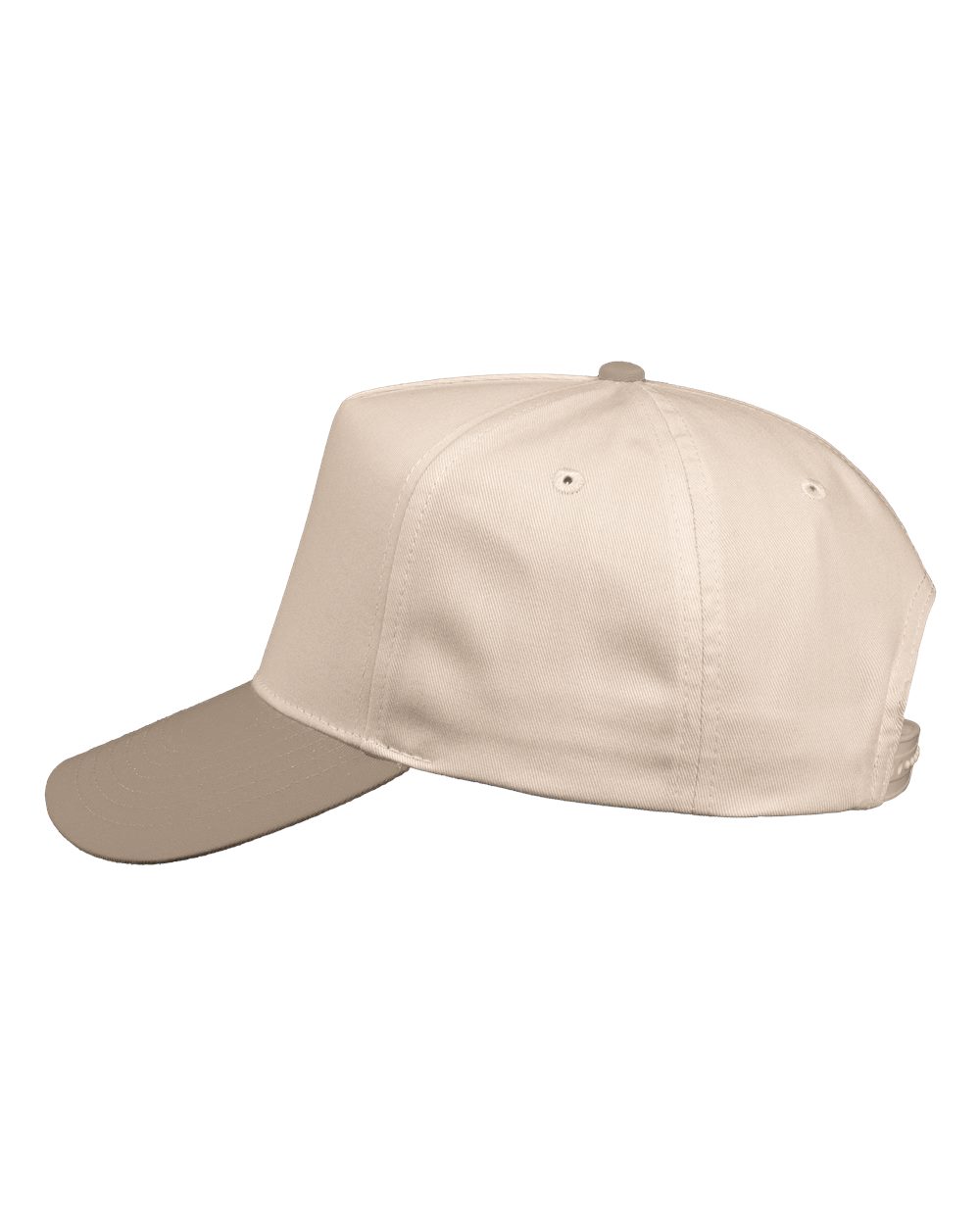 Valucap 8869 - Five Panel Twill Cap Natural/Khaki