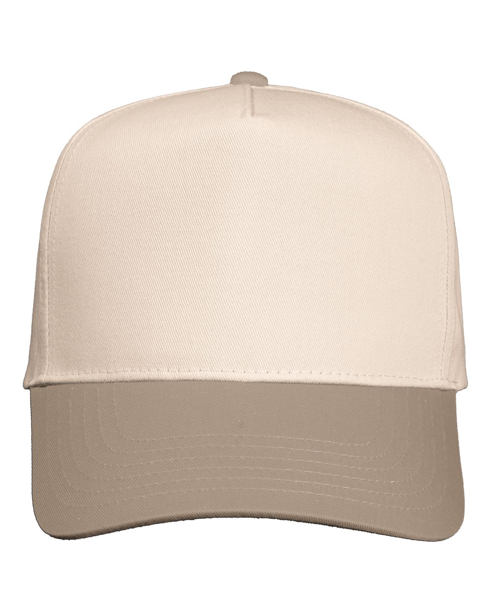 Valucap 8869 - Five Panel Twill Cap Natural/Khaki