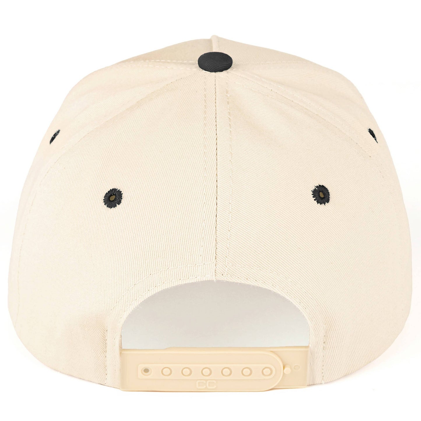 C.C Big Polka Dot Pattern Print Brim Two Tone Trucker Hat - Black
