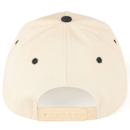 C.C Big Polka Dot Pattern Print Brim Two Tone Trucker Hat - Black