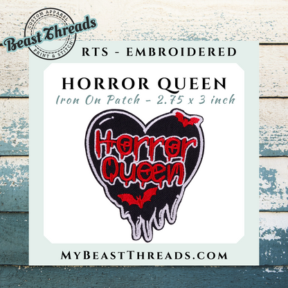 Horror Queen Embroidered Patch
