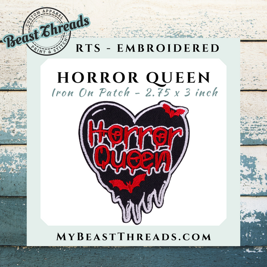 Horror Queen Embroidered Patch