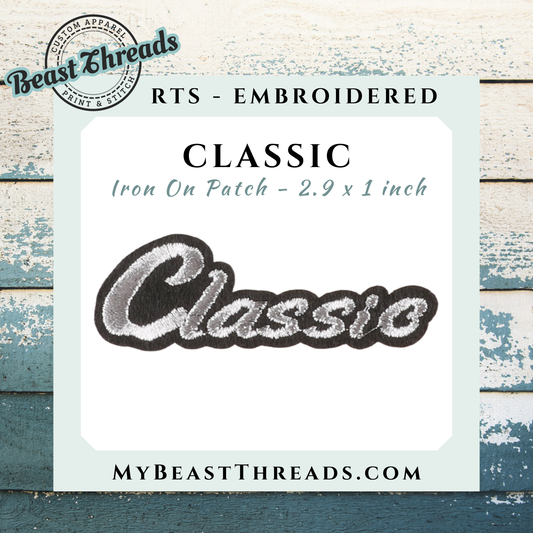 Classic Word Embroidered Patch- RTS