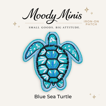 Blue Sea Turtle Embroidered Patch