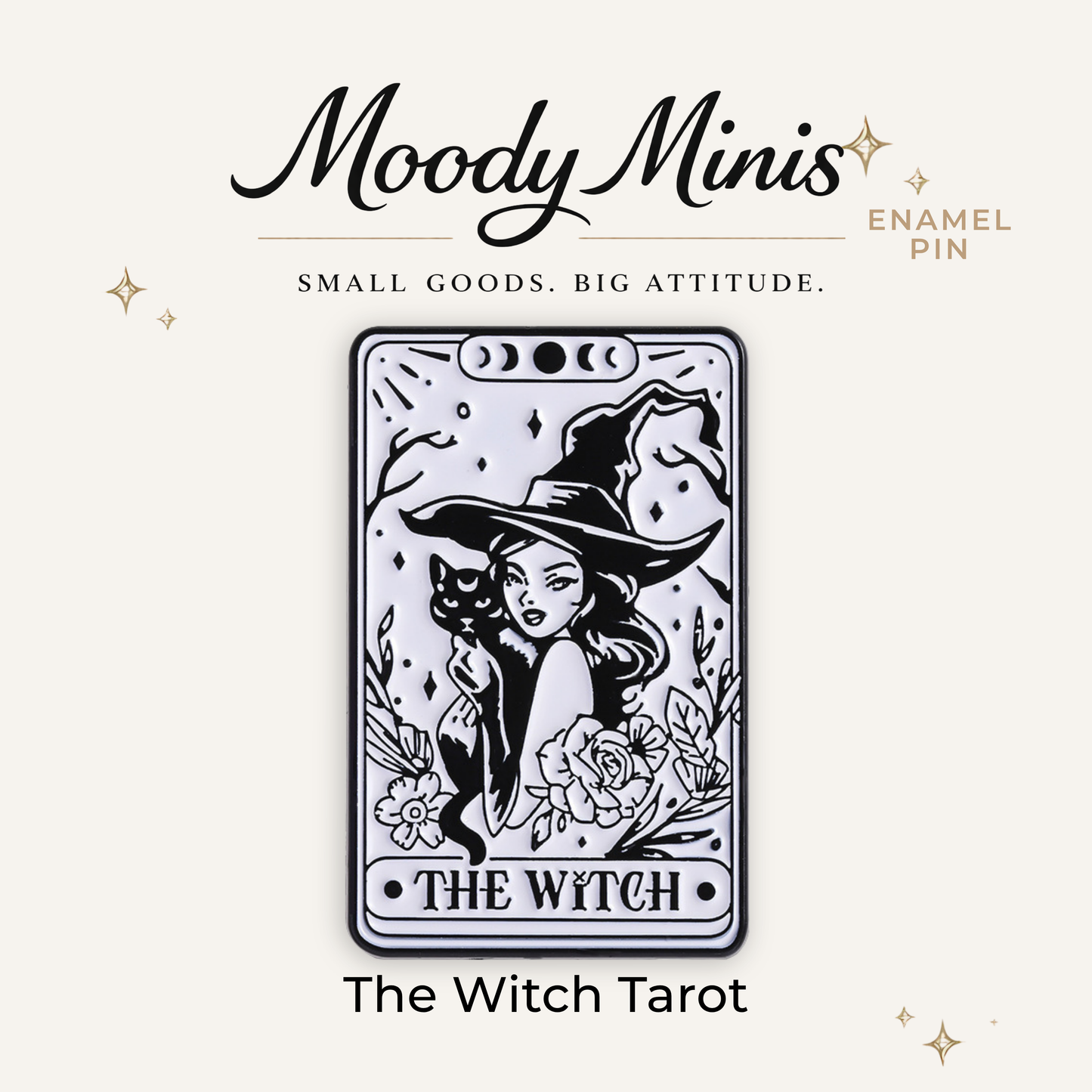 The Witch Tarot Card Enamel Pin