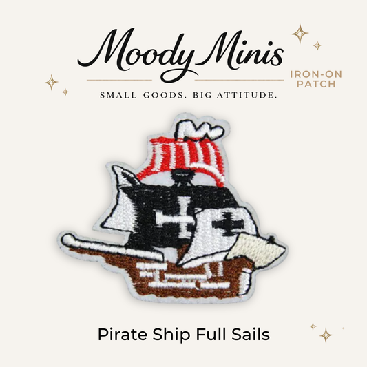 Pirate Ship Full Sails Embroidered Patch