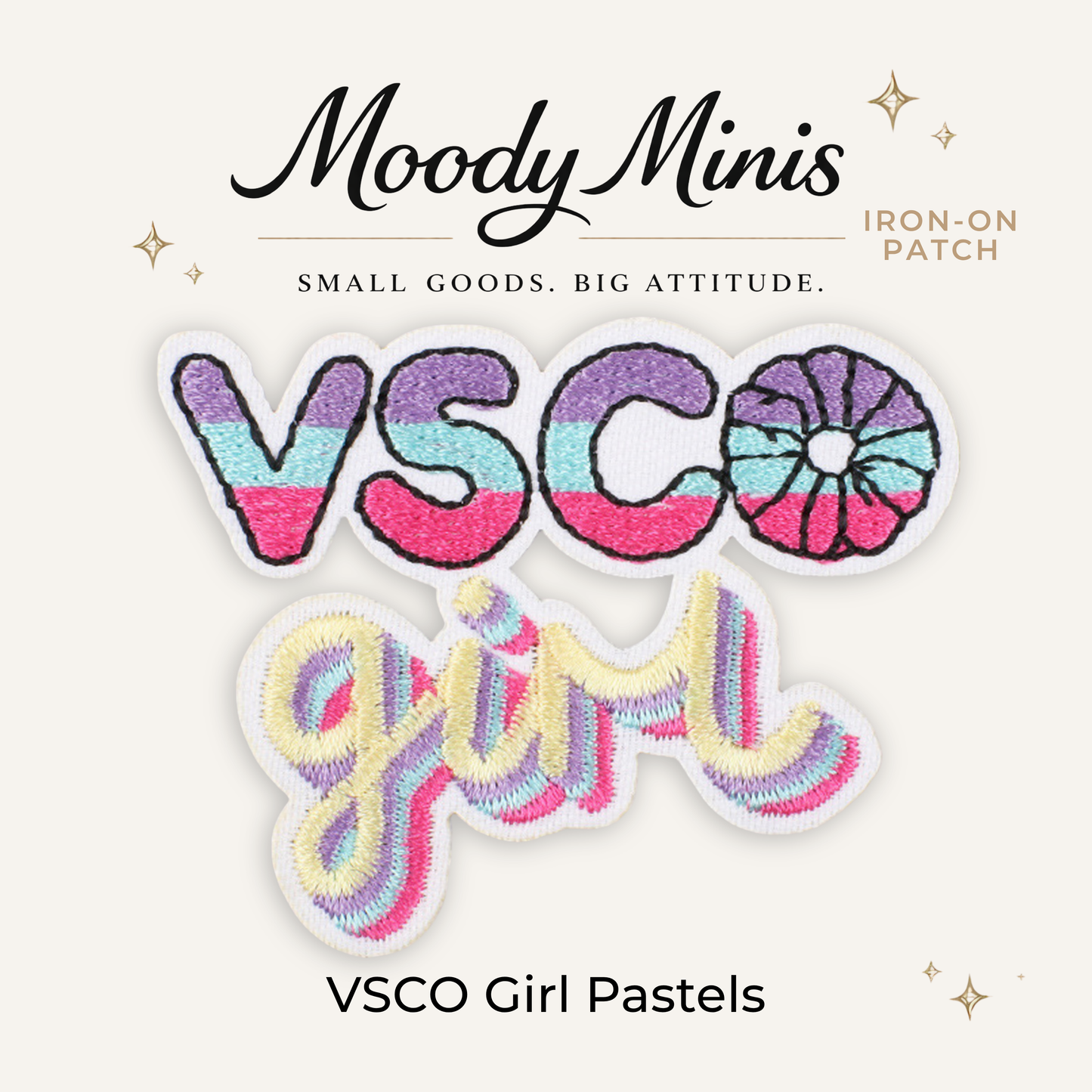 VSCO Girl in Pastels Embroidered Patch